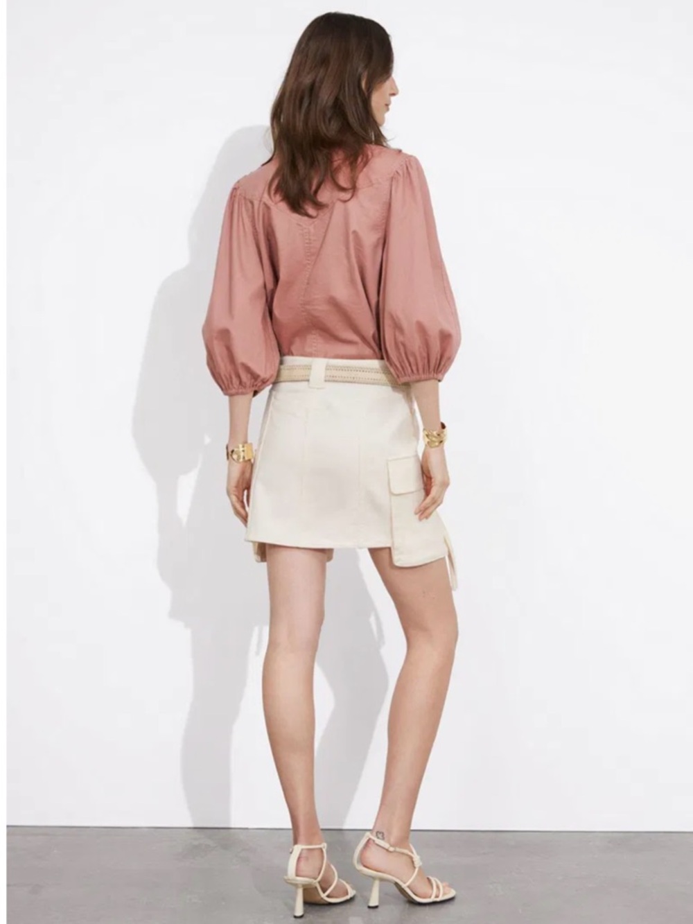Utility Mini Skirt 98% cotton Elastane 2% New No tags